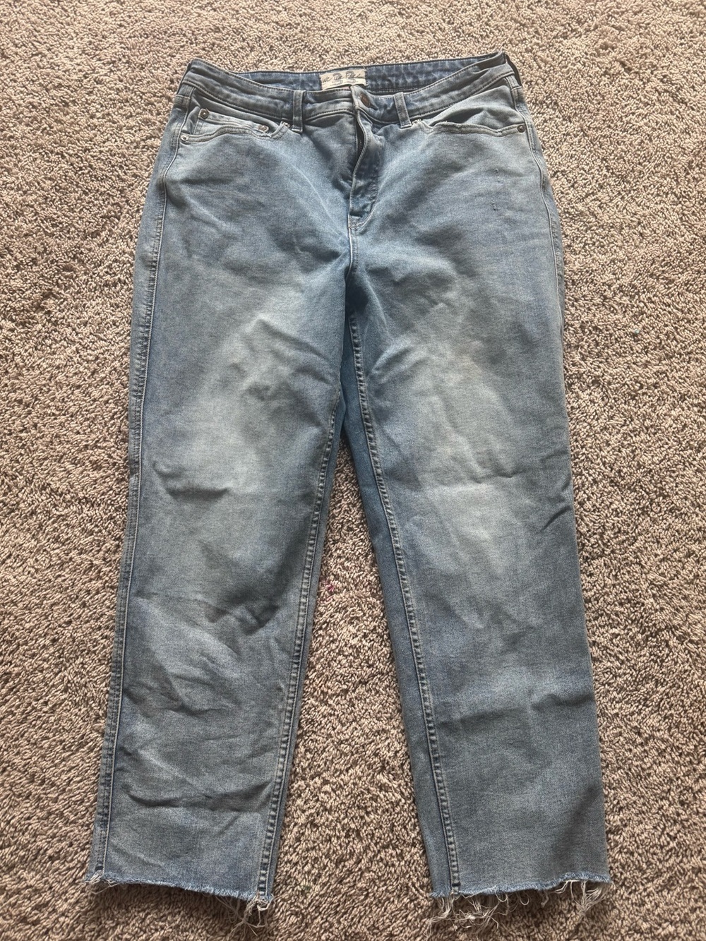 We The Free Light Blue Straight-Leg Jeans